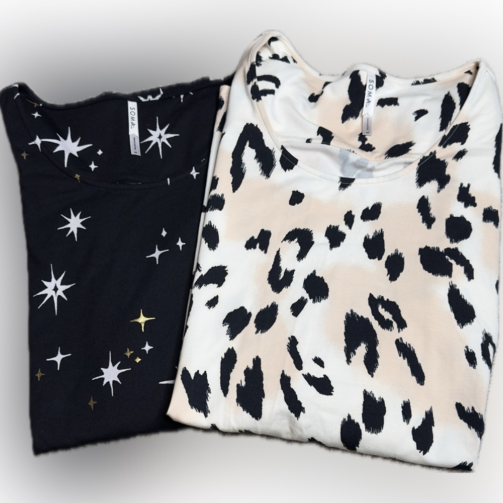 SOMA EMBRACEABLE Long-Sleeve Sleepshirt (Set of 2)